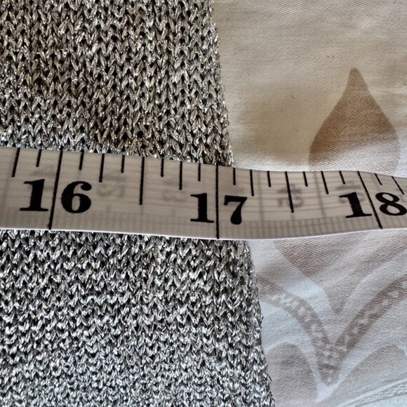 70s Vintage NWT Metallic Silver and Bronze Turtleneck Maxi Dress - Picture 15 of 16